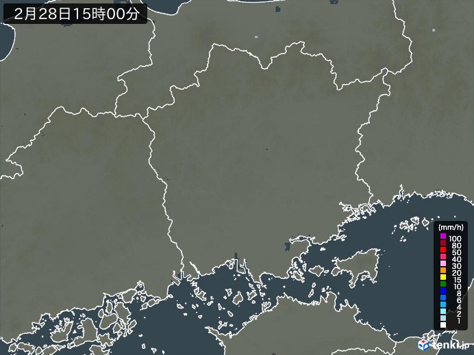 岡山県の過去の雨雲レーダー(2026年02月28日) – 日本気象協会 tenki.jp 岡山県の雨雲レーダー(2026年02月28日)