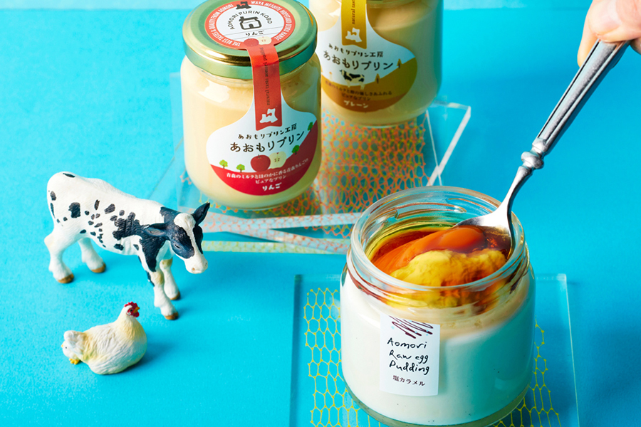 「あおもりプリン工房」のあおもり生プリン（塩カラメル1284円）、あおもりプリン（プレーン、りんご各1個・552円）は「 阪神梅田本店」初登場。各日48個限定