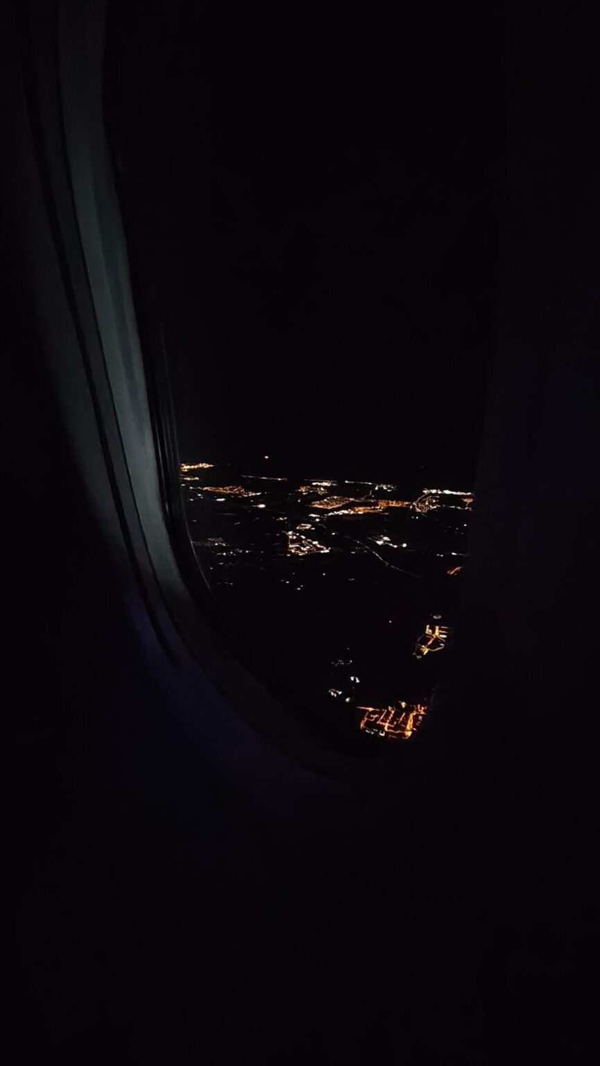 夜のバレンシア（飛行機からの眺め）