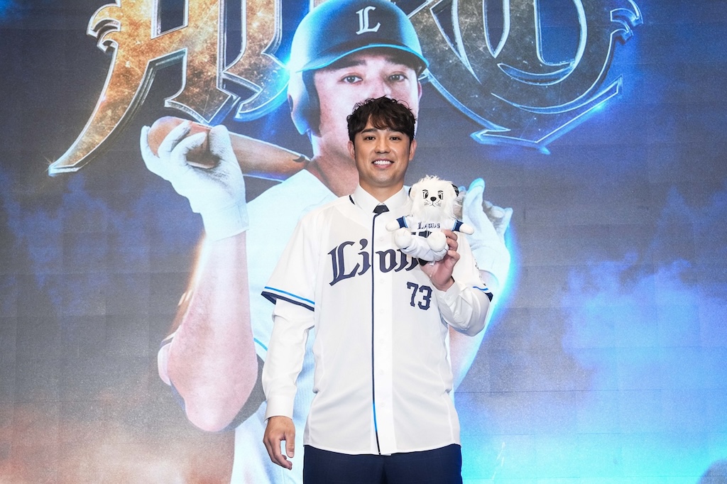 Seibu Lions hold press conference for Lin An-ke in Taiwan: “I’m grateful to the Uni-President The Lions for pushing me to achieve my dream.” | Pacific League Lin An-ke at a press conference in Taiwan (provided by the team)