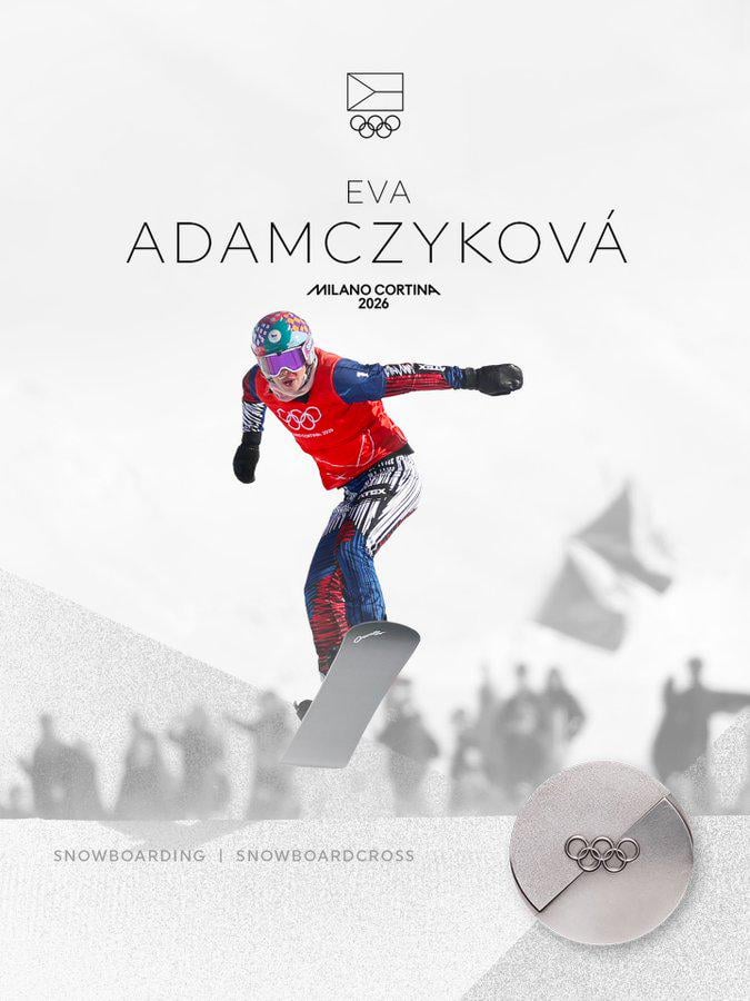 エヴァ・アダムチコバ選手がスノーボードクロスで銀メダルを獲得しました 🥈