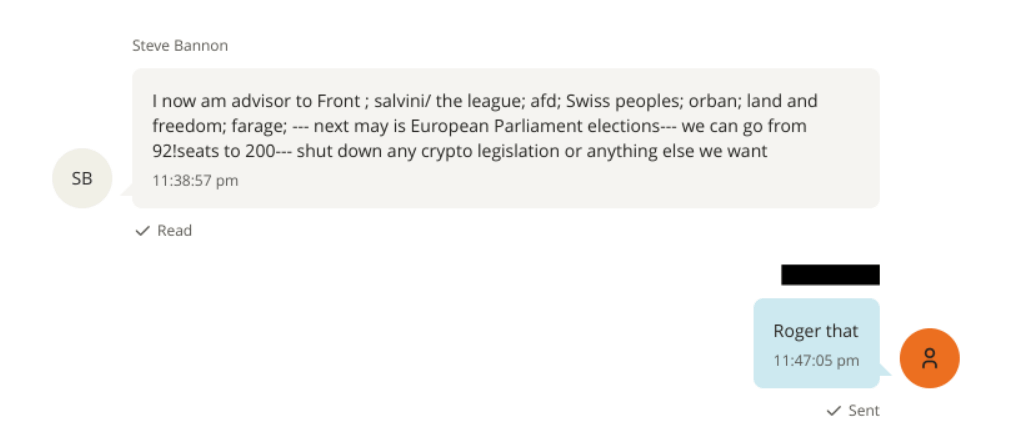 スティーブ・バノン氏が上級副社長に助言