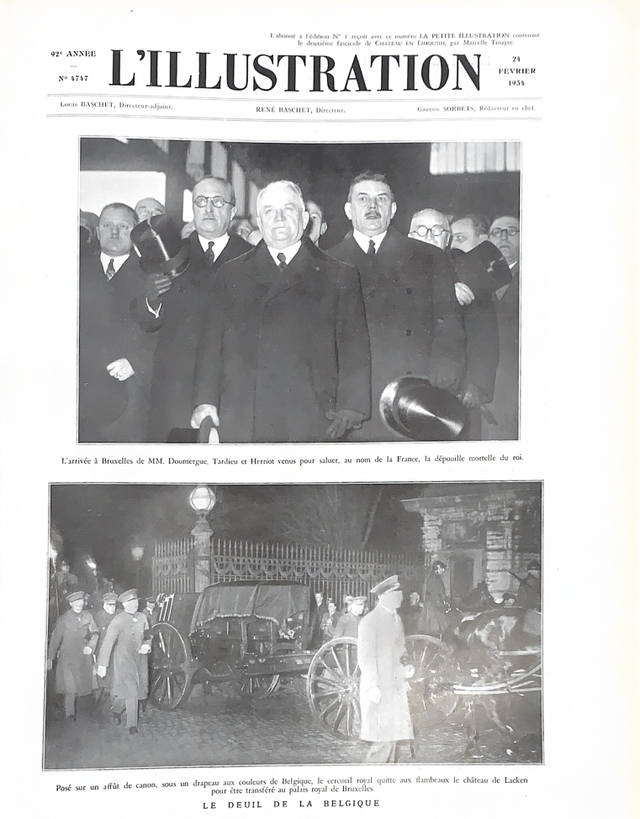 アルベール1世の死を報じる古い雑誌「L'Illustration」…92年前の今日！