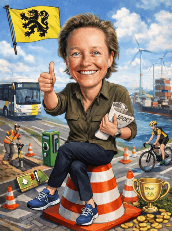 フランドル大臣のアニック・デ・リッダー氏は、トラフィックコーンの意味を考えずにこれを投稿したと思います...