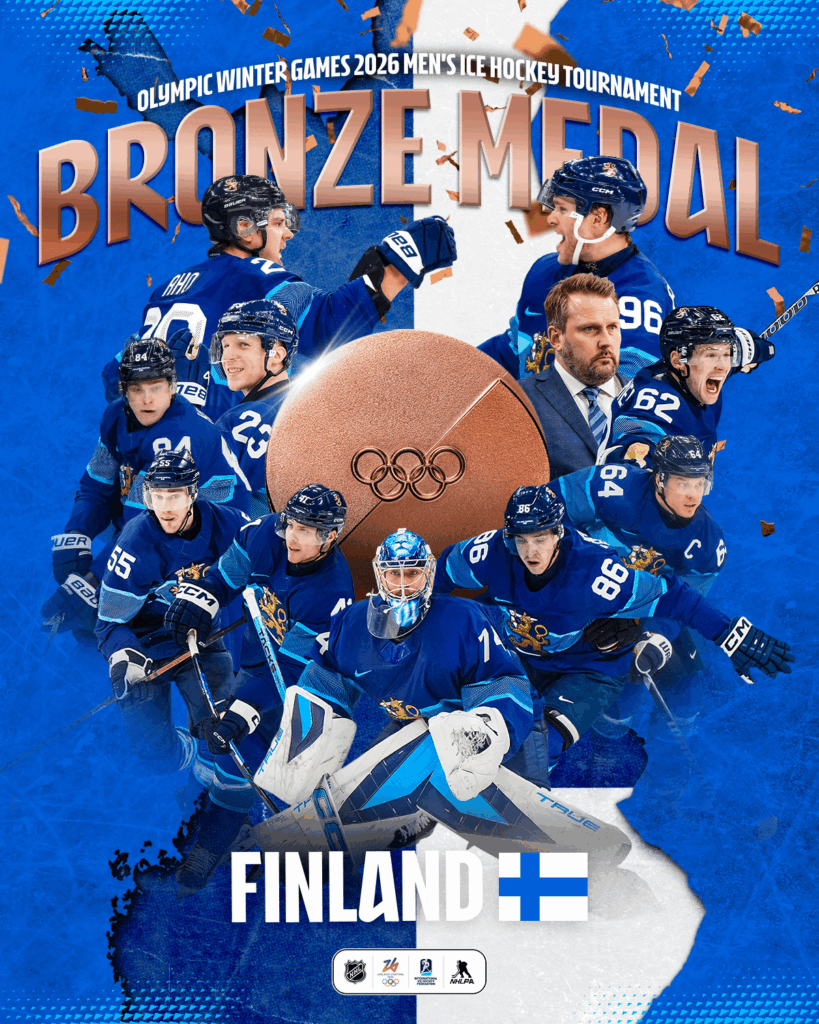 フィンランド男子が銅メダル/レイヨナットがオリンピック銅メダルを獲得