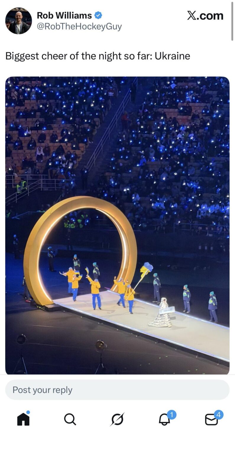 ウクライナは冬季オリンピックで最大の拍手を受ける