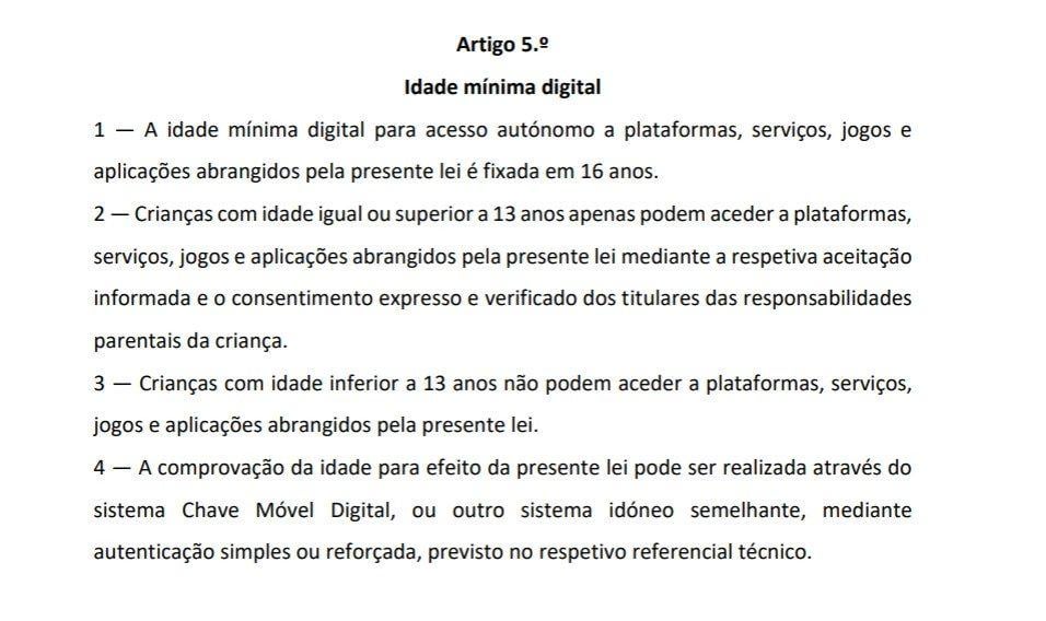 第 5 条 - ポルトガルでは、13 歳未満の子供は、親の許可があっても Roblox または Fortnite をプレイすることを禁止されています。