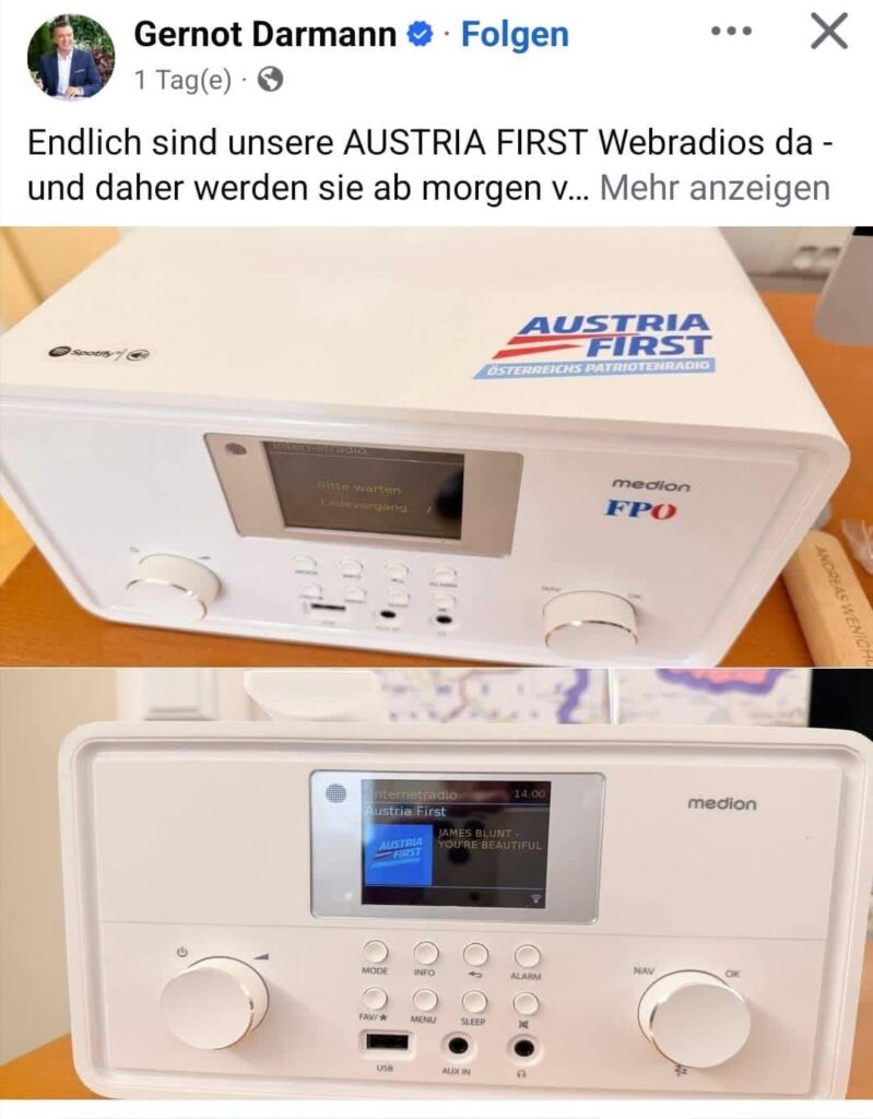 メディオンは新しい FPÖ People's Receiver を製造していますか?