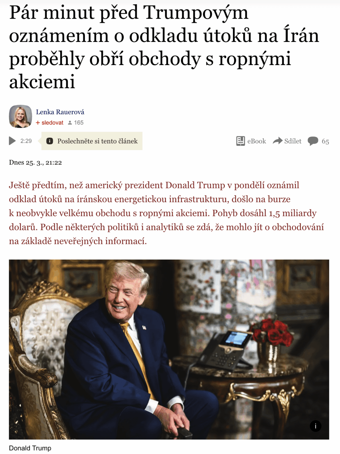 インサイダー取引を行うためだけに、世界規模で壊滅的な影響を与える戦争を始めると...