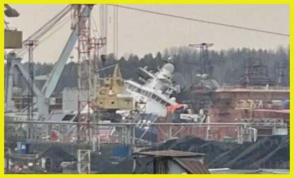 ロシアの都市ヴィボルグでは、ドローンがFSBの建物を攻撃し、港で船が沈没している。大規模な夜間攻撃の余波