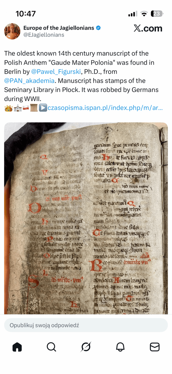 ゴーデ・マーテル・ポロニア（ボグロジツァ）の最も古い断片の 1 つ - 第二次世界大戦中にドイツ人によってプウォツクから盗まれ、現在はベルリンにある