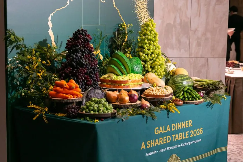 オーストラリアの園芸農産物の展示