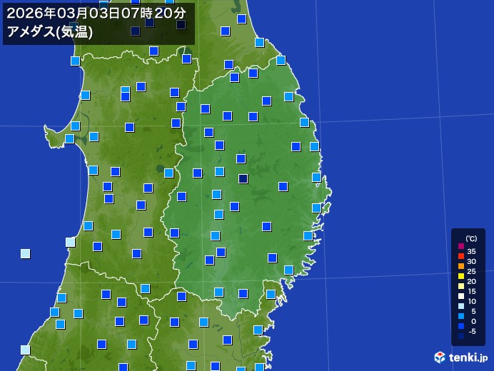 岩手県の今日のアメダスの記録(03月03日) - 日本気象協会 tenki.jp