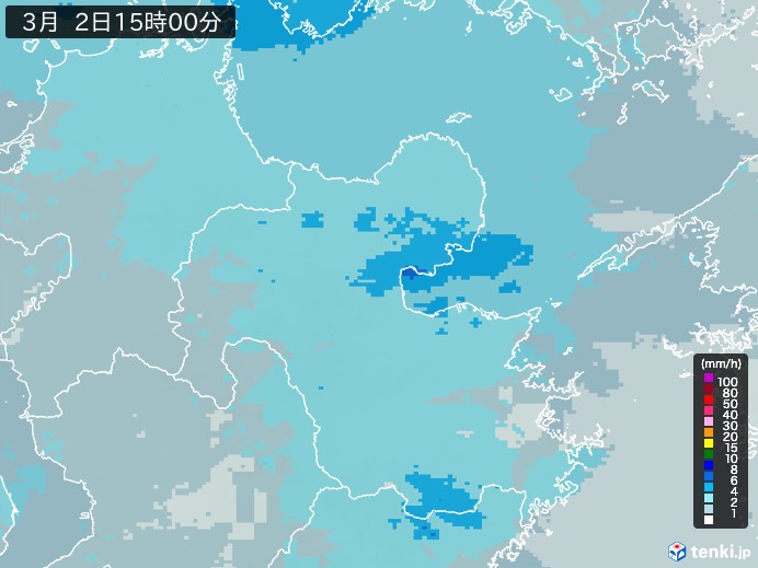 大分県の過去の雨雲レーダー(2026年03月02日) – 日本気象協会 tenki.jp 大分県の雨雲レーダー(2026年03月02日)