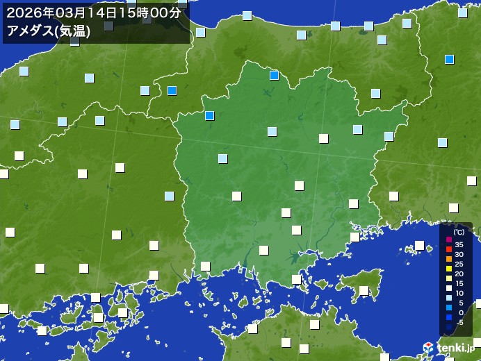 岡山県の過去のアメダス実況(2026年03月14日)(気温) – 日本気象協会 tenki.jp 岡山県の過去のアメダス実況(2026年03月14日)(気温) - 日本気象協会 tenki.jp