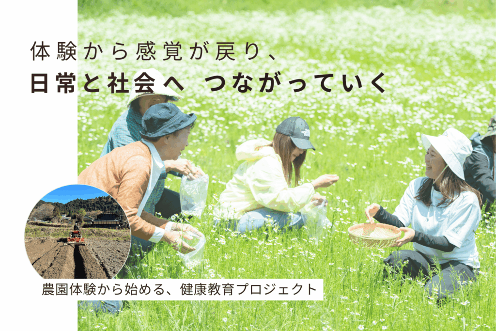 自然を通して自分を整える力を養う、 農園発のクラウドファンディング開始! 5月のカモミール収穫体験で健康教育 | NEWSCAST Logo
