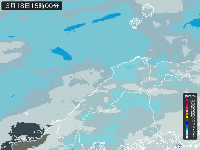 島根県の過去の雨雲レーダー(2026年03月18日) – 日本気象協会 tenki.jp 島根県の雨雲レーダー(2026年03月18日)