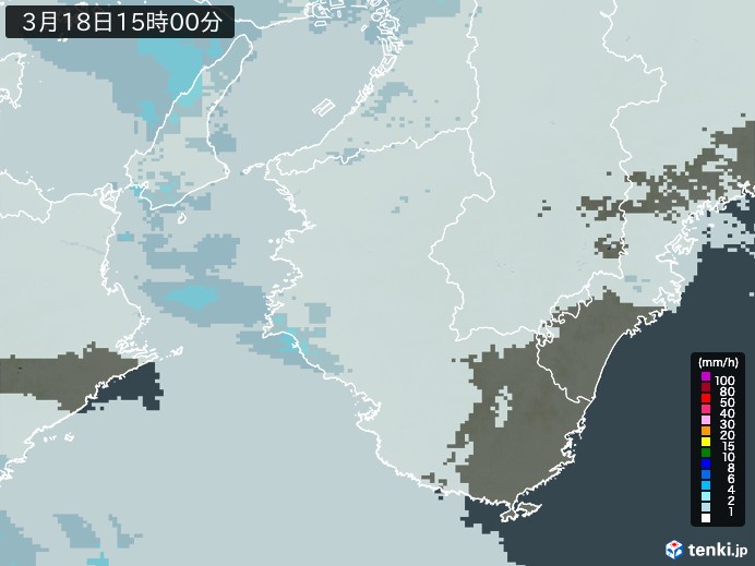 和歌山県の過去の雨雲レーダー(2026年03月18日) – 日本気象協会 tenki.jp 和歌山県の雨雲レーダー(2026年03月18日)
