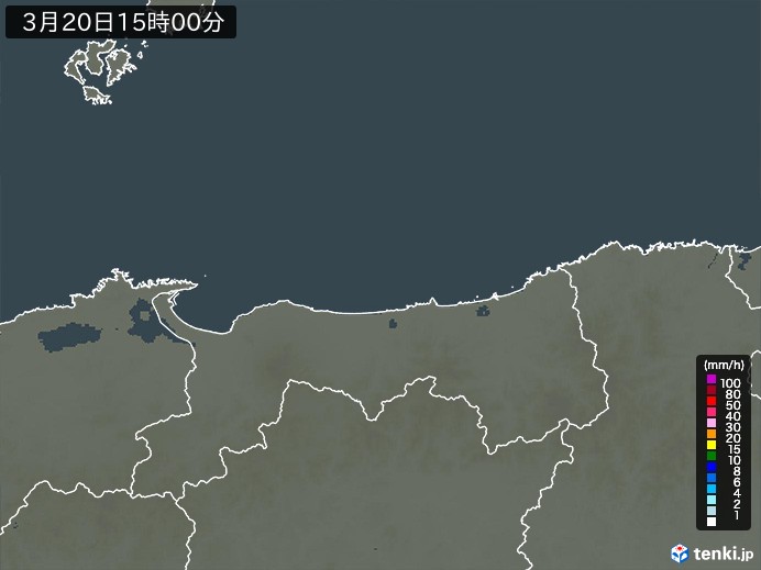 鳥取県の過去の雨雲レーダー(2026年03月20日) – 日本気象協会 tenki.jp 鳥取県の雨雲レーダー(2026年03月20日)