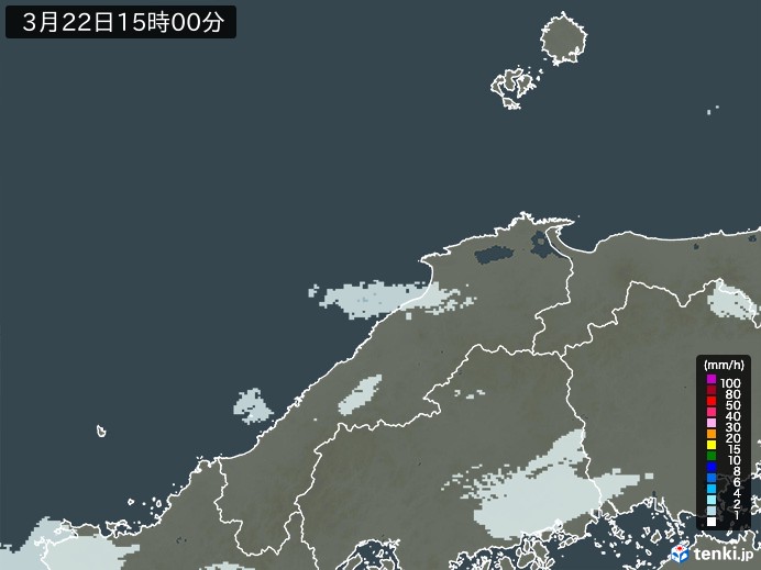 島根県の過去の雨雲レーダー(2026年03月22日) – 日本気象協会 tenki.jp 島根県の雨雲レーダー(2026年03月22日)