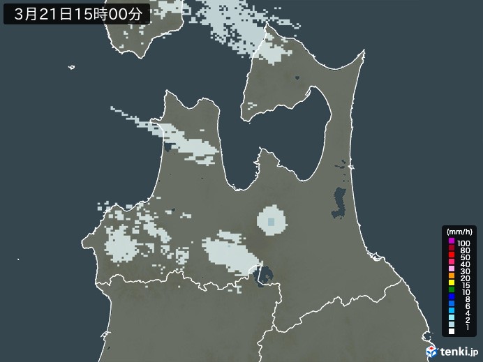 青森県の過去の雨雲レーダー(2026年03月21日) – 日本気象協会 tenki.jp 青森県の雨雲レーダー(2026年03月21日)