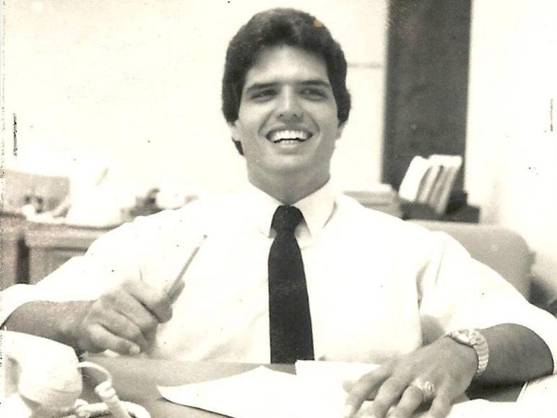 Black and white photo of a young Joaquin Garcia.