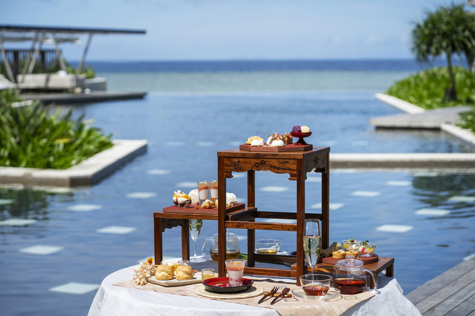 星のや沖縄、琉球王朝時代のおもてなし“盛菓子”を現代風にした「海風アフタヌーンティー」 - グルメ Watch