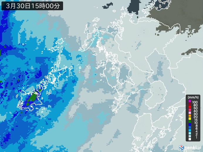 長崎県の過去の雨雲レーダー(2026年03月30日) – 日本気象協会 tenki.jp 長崎県の雨雲レーダー(2026年03月30日)
