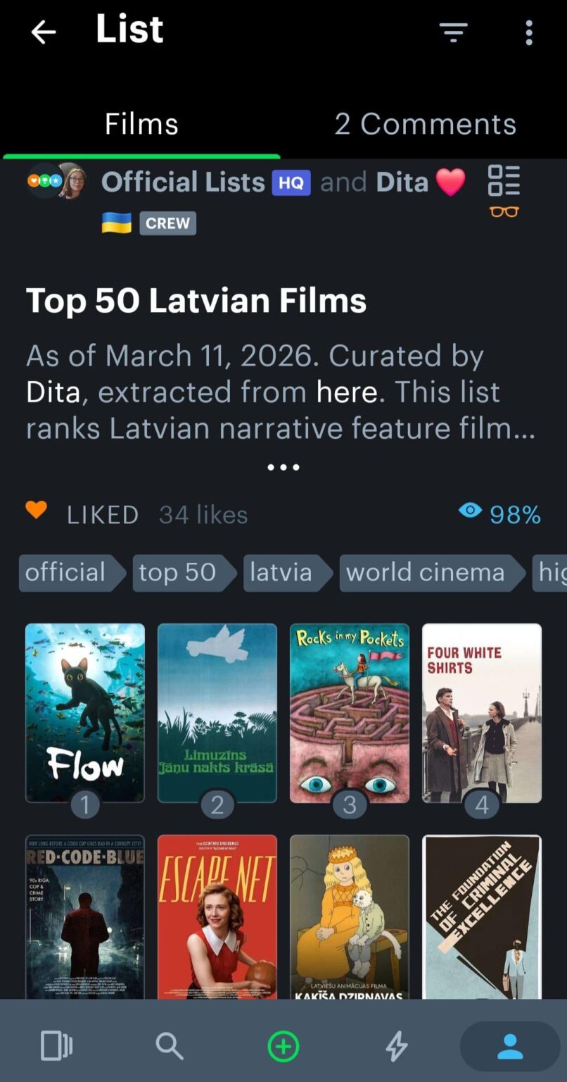 Letterboxd は、最も評価の高いラトビア映画の公式トップ 50 リストを発表しました。