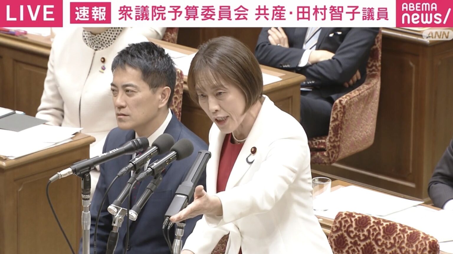 共産・田村議員「総理に聞いてます。総理に聞いてます」→坂本委員長「まず所管大臣から」→ 田村議員「総理に聞いてます。総理に聞いてます」 イランへの“先制攻撃”めぐり国会紛糾（ABEMA TIMES） - Yahoo!ニュース