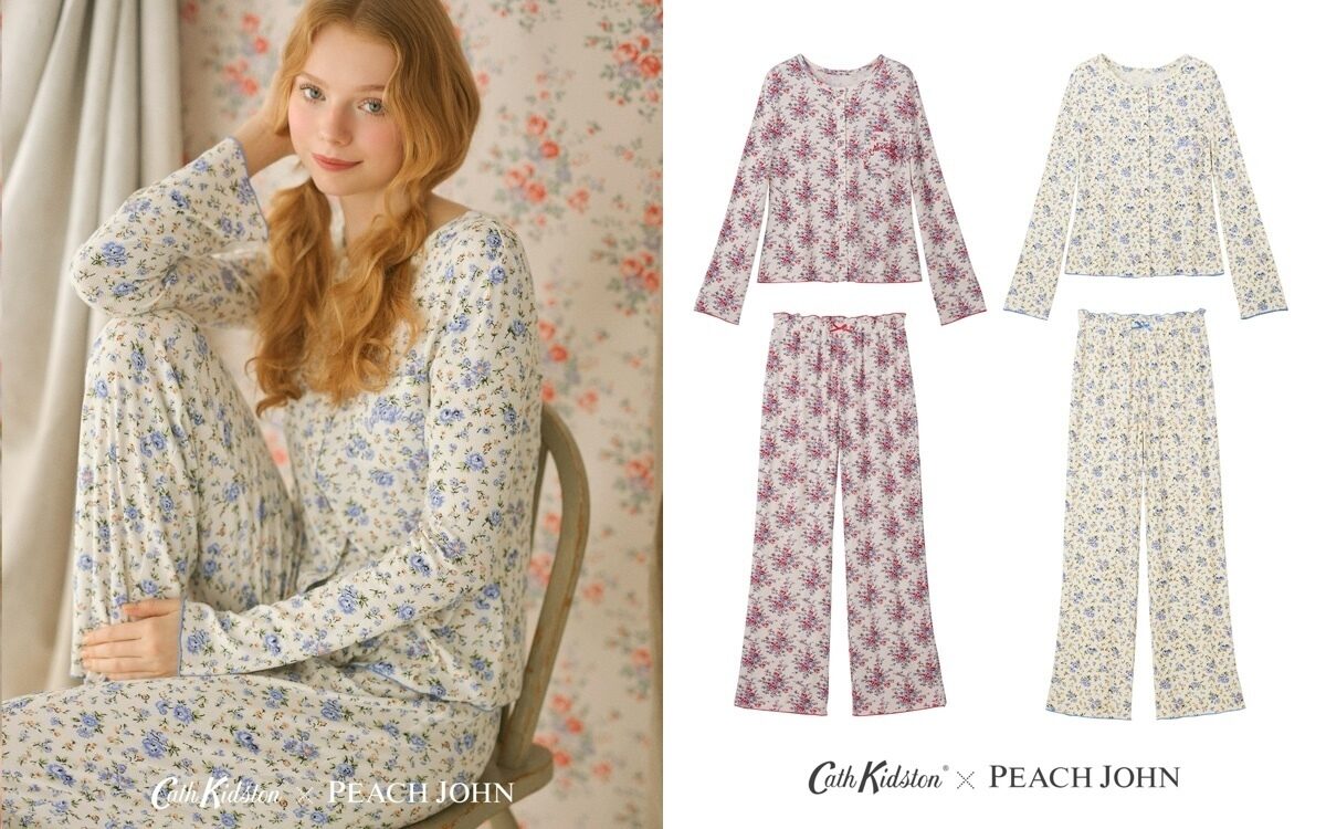 プリントリブパジャマ ／ プリントリブワンピース