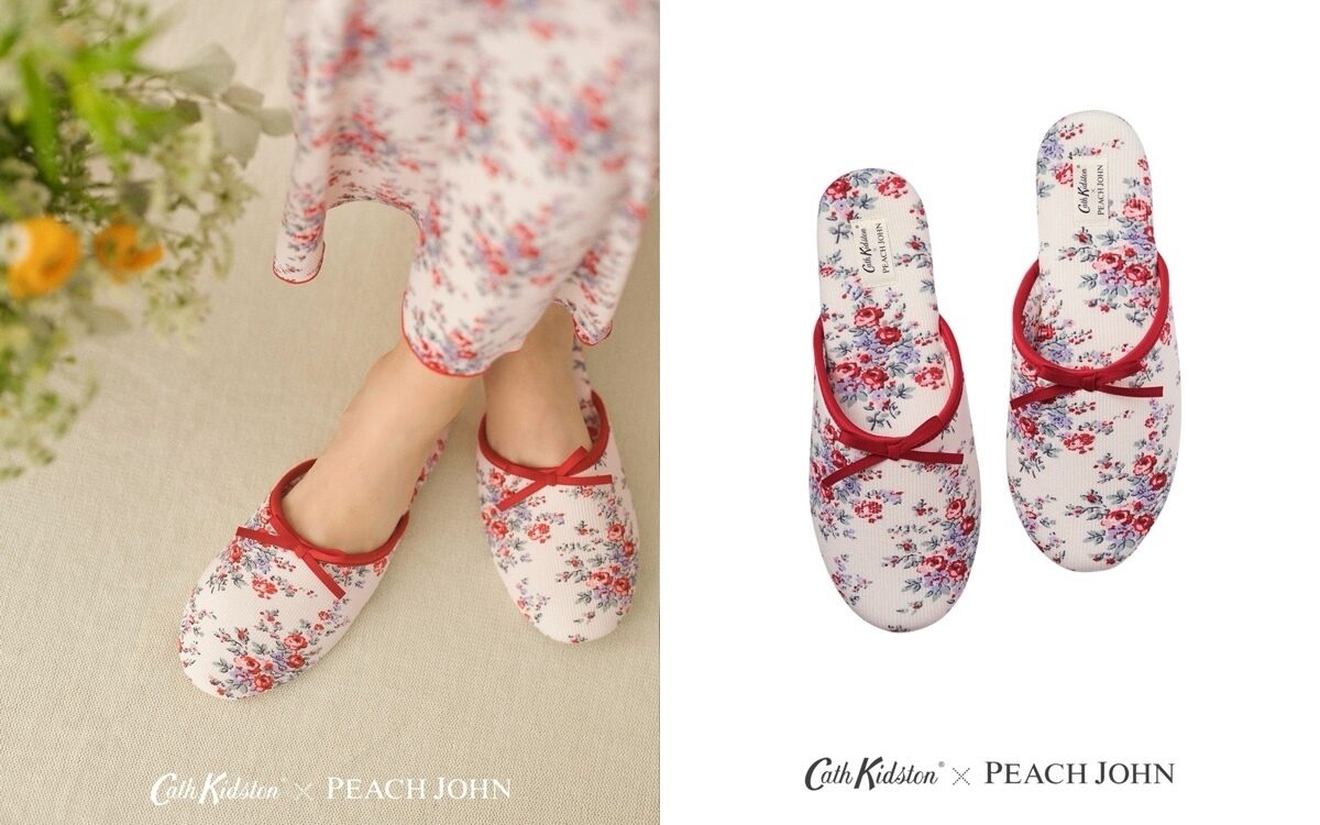 プリントリブルームシューズ ／ シアーエンブロイダリーバッグ