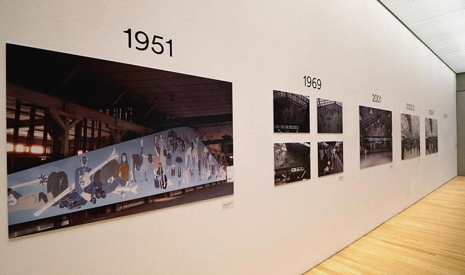 設置前から現在までを紹介した写真（香川県丸亀市で）