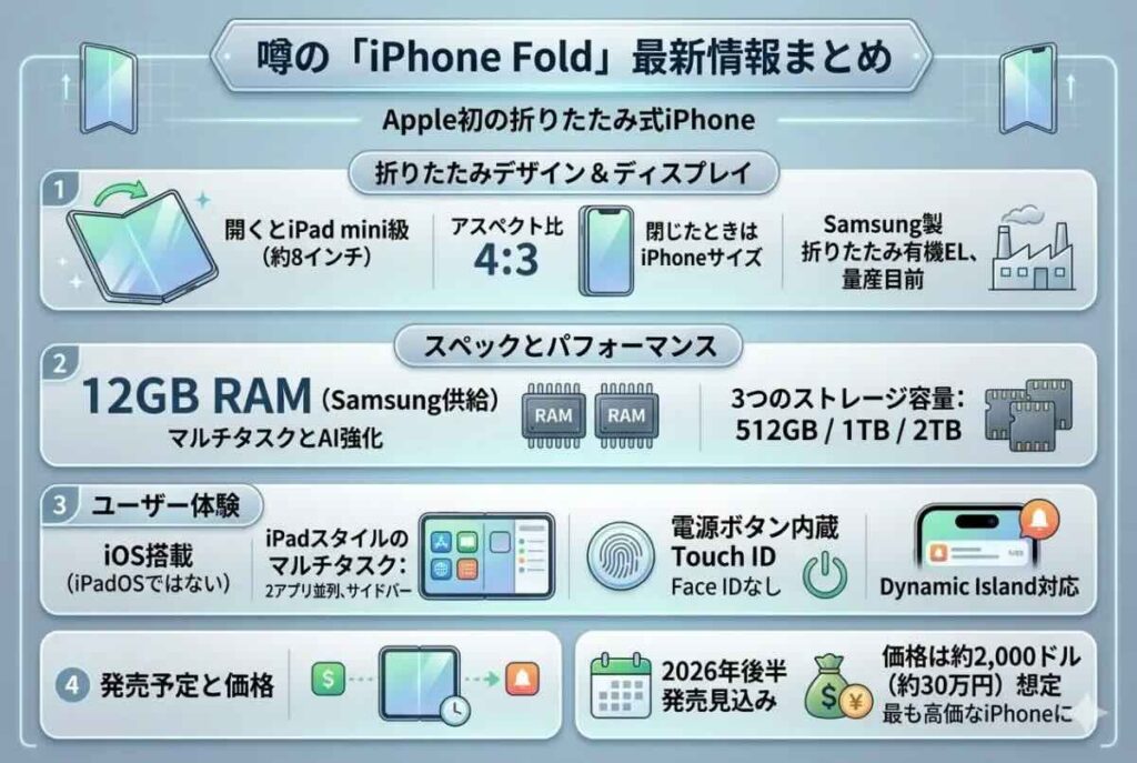 折りたたみiPhone、iPad風インターフェイスの導入でマルチタスクに対応？ | GetNavi web ゲットナビ