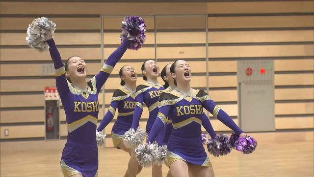 いざ世界大会へ チアダンスを披露 甲府商ソングリーダー部が壮行会 山梨（YBS山梨放送） - Yahoo!ニュース