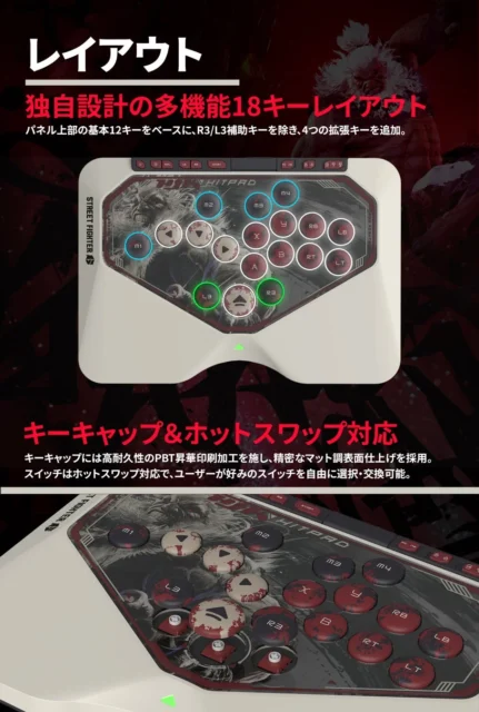 HJK HITPADの18キーレイアウトとホットスワップ対応キーキャップ