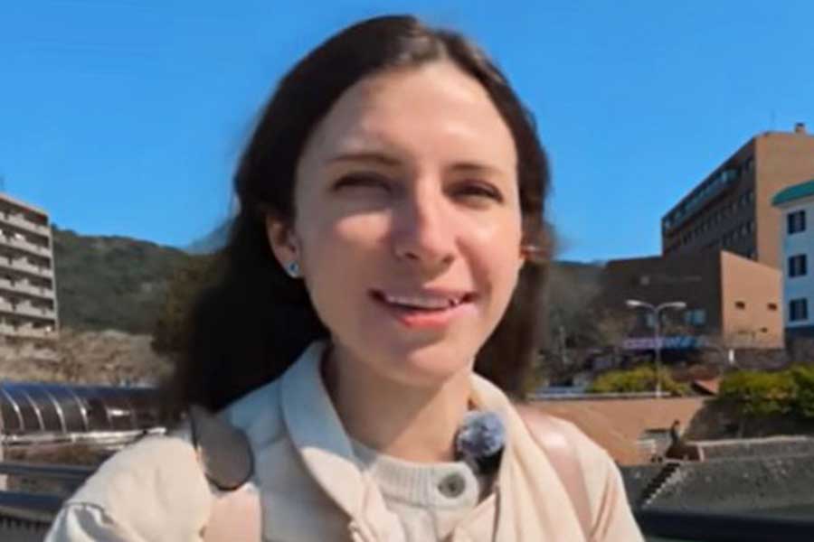 日本で暮らす、ウクライナ人のクリスティーナさん【出典：YouTube「クリススタイルチャンネル」よりスクリーンショット】