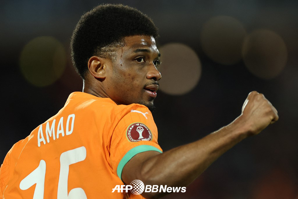 マンチェスター·ユナイテッド所属のコートジボワールサッカー国家代表のアフマド·ディアロ。 /AFPBBNews=ニュース1