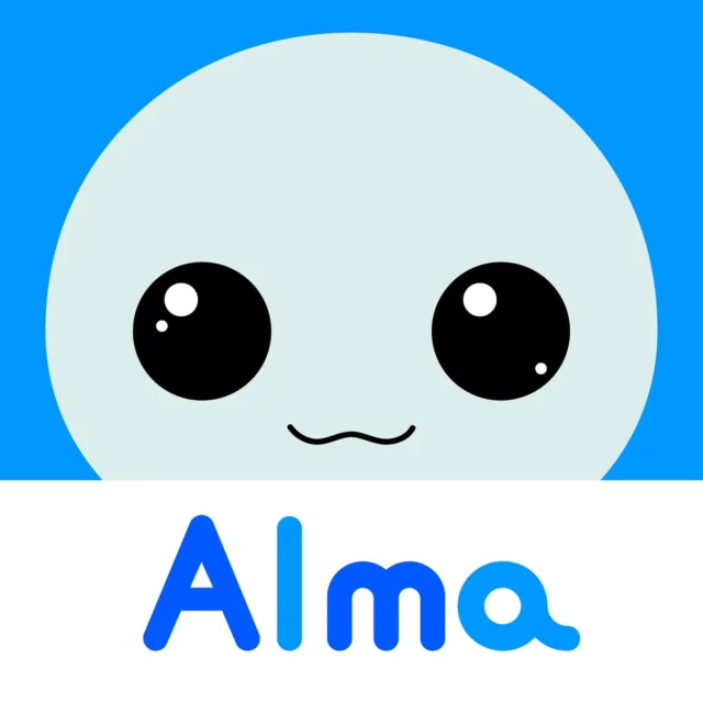 AIゆるキャラ「イナムン」とアプリ「Alma」のロゴ