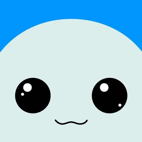 AIゆるキャラ「イナムン」の顔のアップ