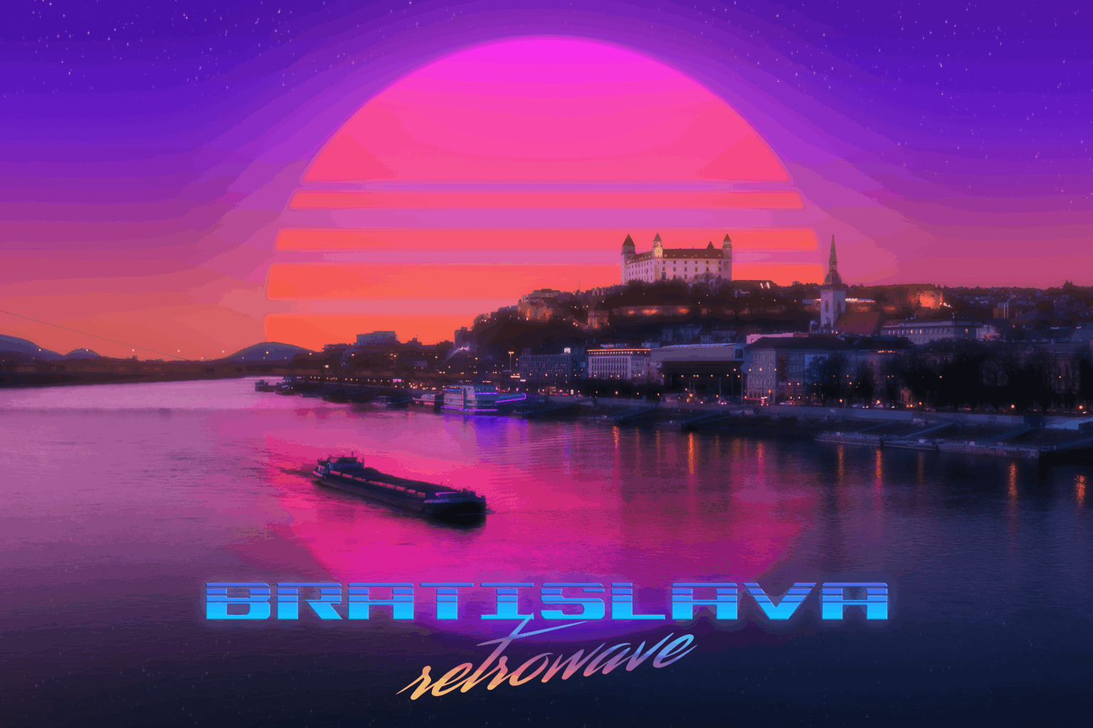 SKのシンセウェーブシーン？ここで聞いている人はいますか？画像はPhotoshopで以前に作成したものです🌇