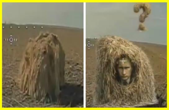 ロシア人は新しいタイプの変装を使用しましたが、役に立ちませんでした。ウクライナのドローンが野原に奇妙で非常に不審な干し草の山を発見