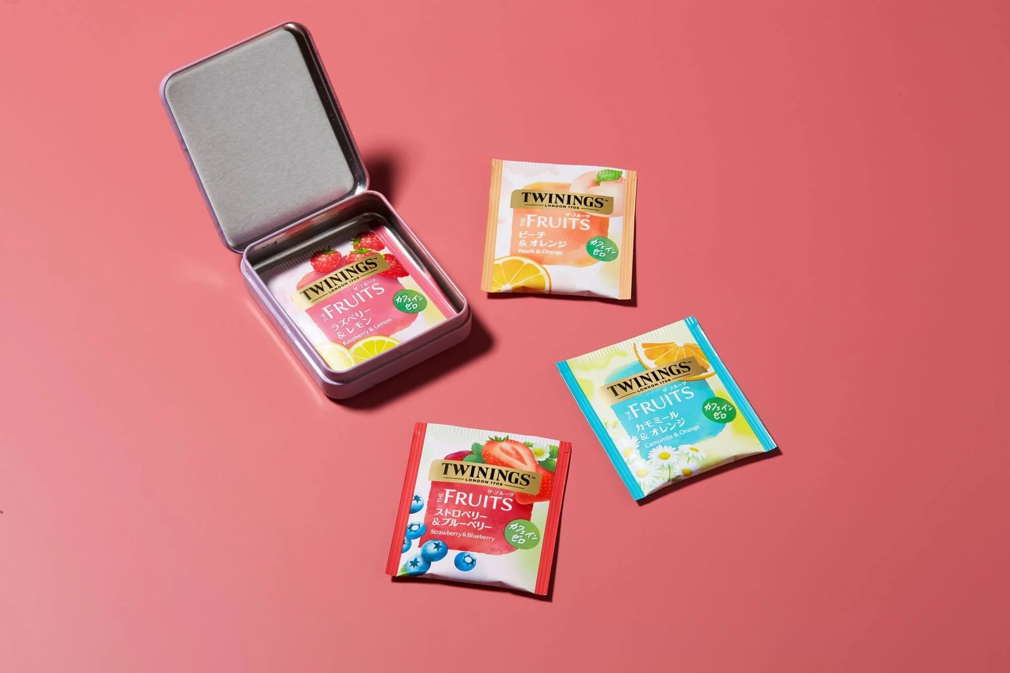 ティー ポケット缶 ピンク