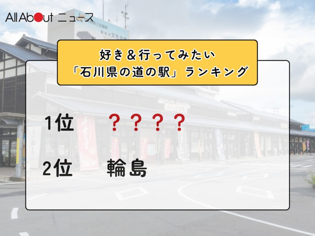 好き＆行ってみたい「石川県の道の駅」ランキング！ 2位「輪島」を抑えた1位は？【2026年調査】 - All About ニュース