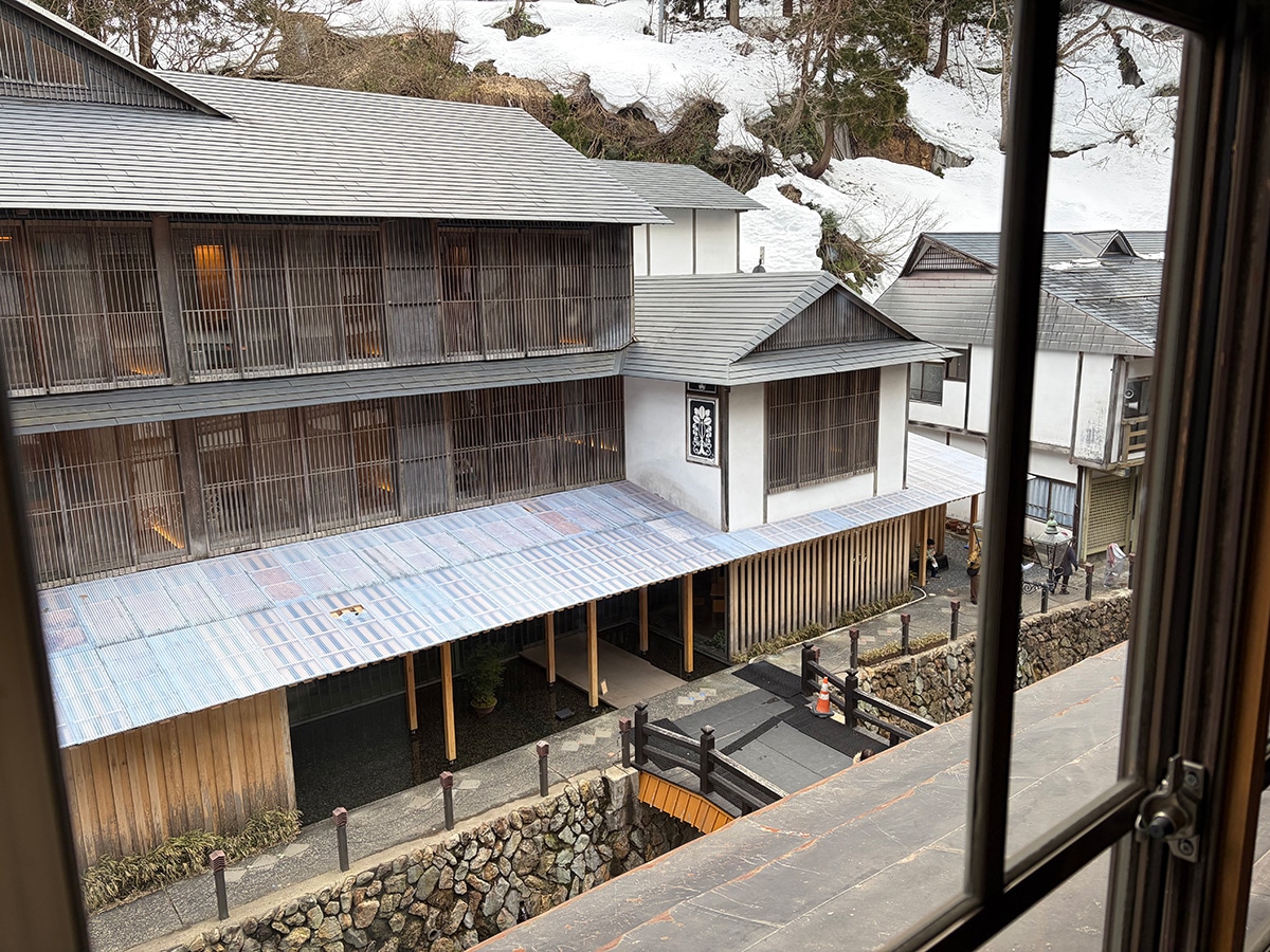 客室から見た温泉街