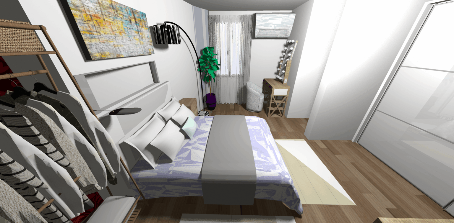 2D フロアプランと 3D レンダリング