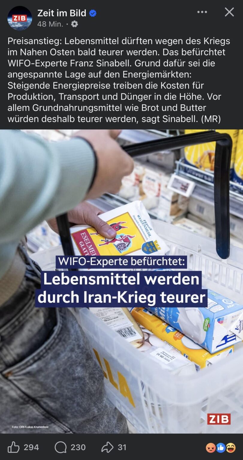 世界のどこかで戦争があり、私のサンドイッチが値上がりしました。