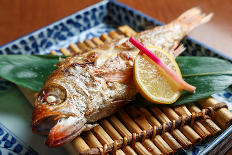 新潟らしい『のどぐろ塩焼き』。香ばしい皮とふっくらとした身が美味