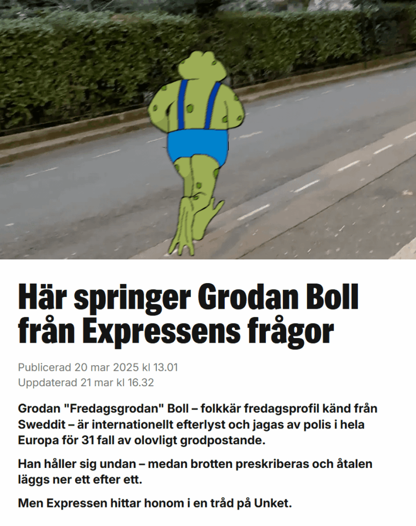 ドルモーットとエクスプレッセンがスウェーデンのミームの歴史を書いたのは、ちょうど 1 年前の今日です。ハッピーフライデーをよろしくお願いします！