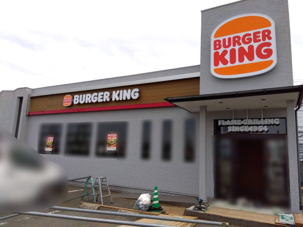 「BURGER KING(バーガーキング)徳島川内店」工事中の様子。画像提供:「匿名希望」様